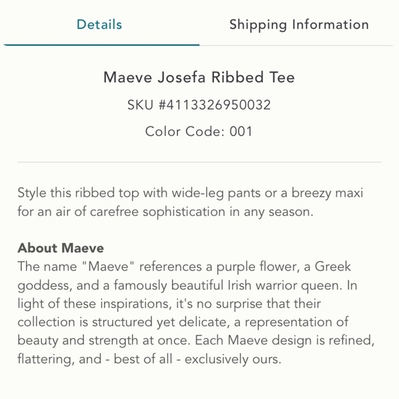 Anthropologie NWT Maeve Josefa Ribbed Tee Size XS - Picture 6 of 16